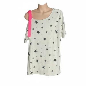 HEIMISH USA Star Print Top in Cream and Black